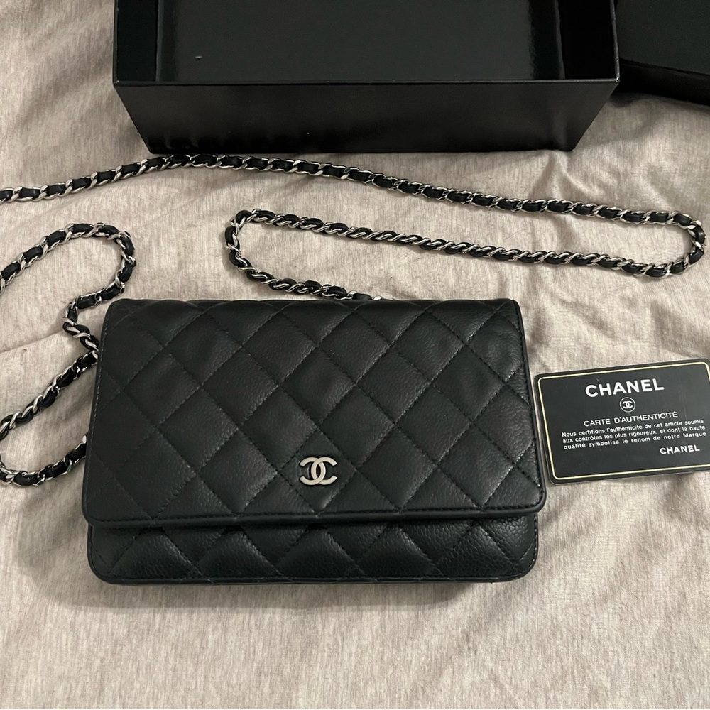 Chanel Wallet on Chain WOC Black Caviar Silver Hardware - Picture 2 of 10